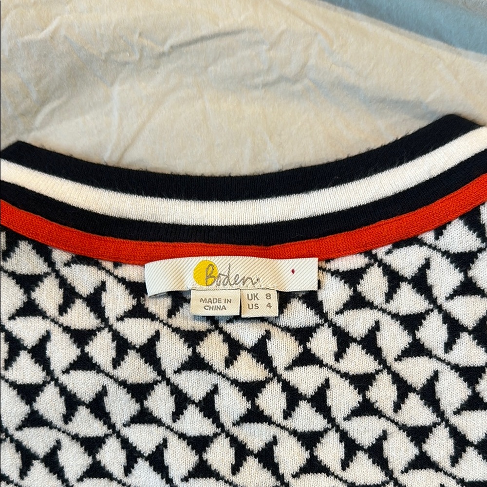 Boden Black and White Sheath Mini Dress - Picture 3 of 13